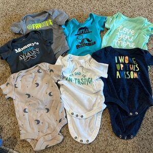 7 Assorted Newborn Onesies